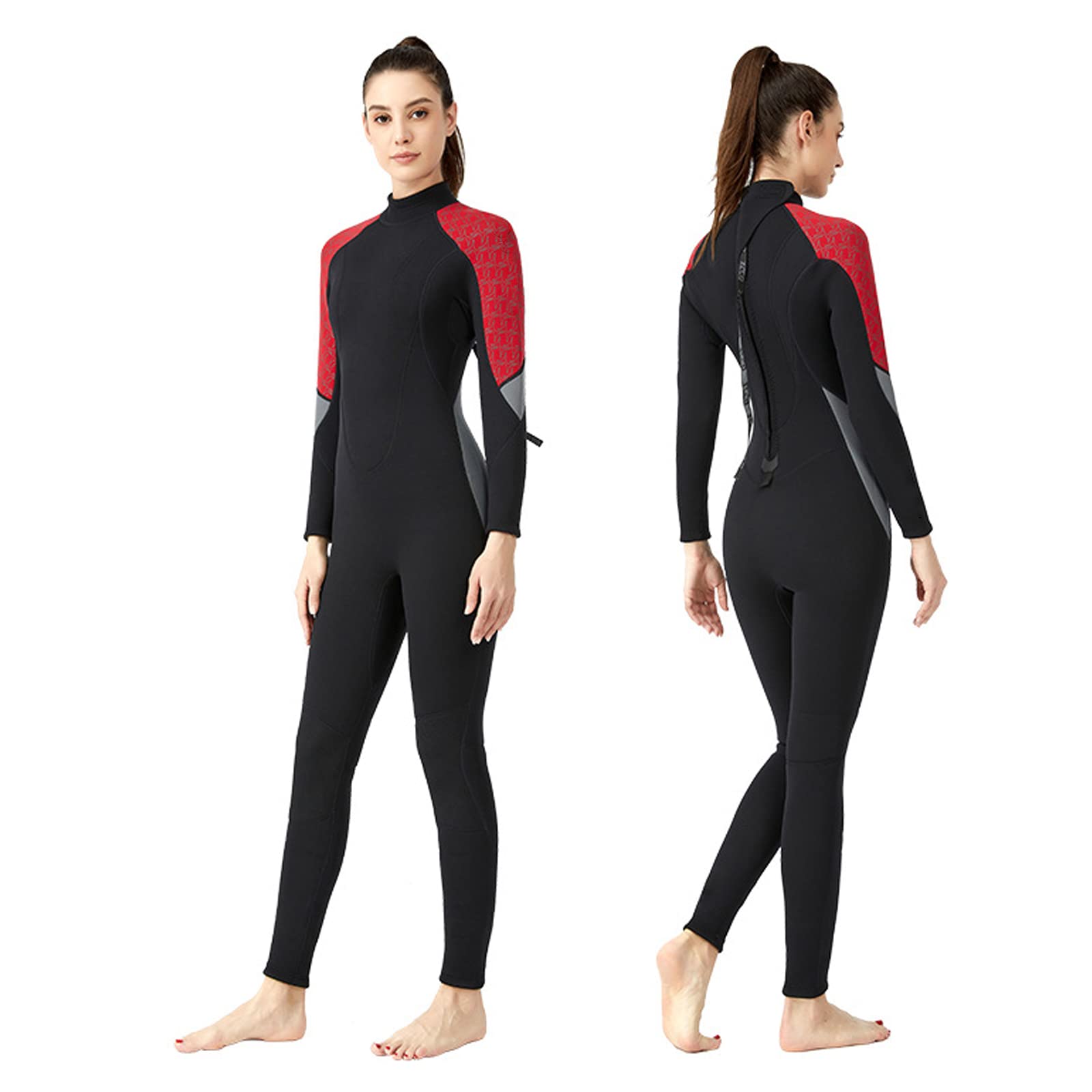 Muta Intera da Donna Muta da Sub in Neoprene da 3 Mm Costume da Bagno A Maniche Lunghe con Zip sul Retro per Il Surf Nuoto Snorkeling Kayak Sport Acquatici