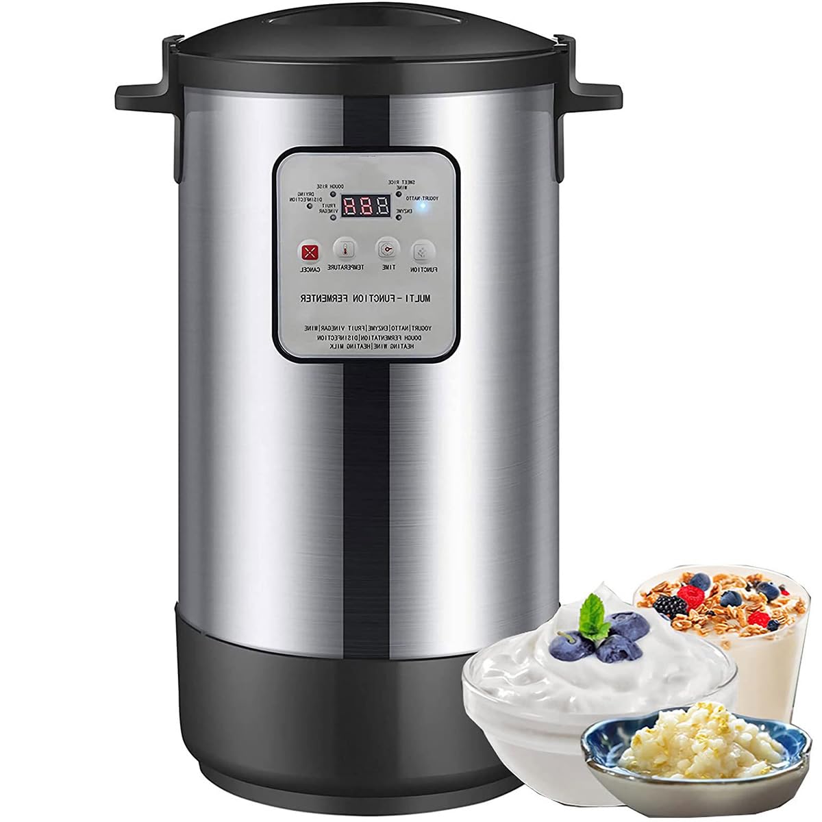 Yaourtière et Machine de Fermentation Natto 12 L – Contrôle Automatique de la température et du Temps – 100 W – Idéal pour la Fermentation du Yaourt et du natto Faits Maison