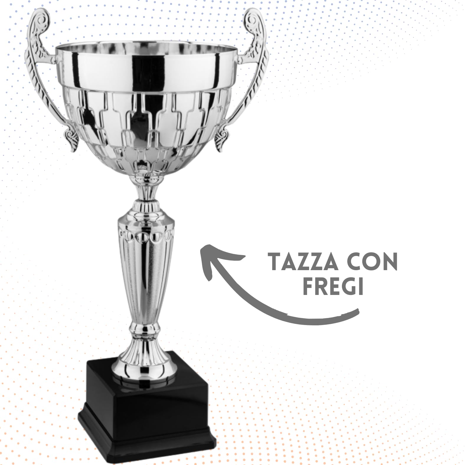 Generico Coppa Trofeo Personalizzabile Grande in Metallo Varie Misure Calcio, Fantacalcio, Tennis, Padel, Basket Premiazioni Sportive ed Eventi con Targhetta Personalizzata cod 7.561
