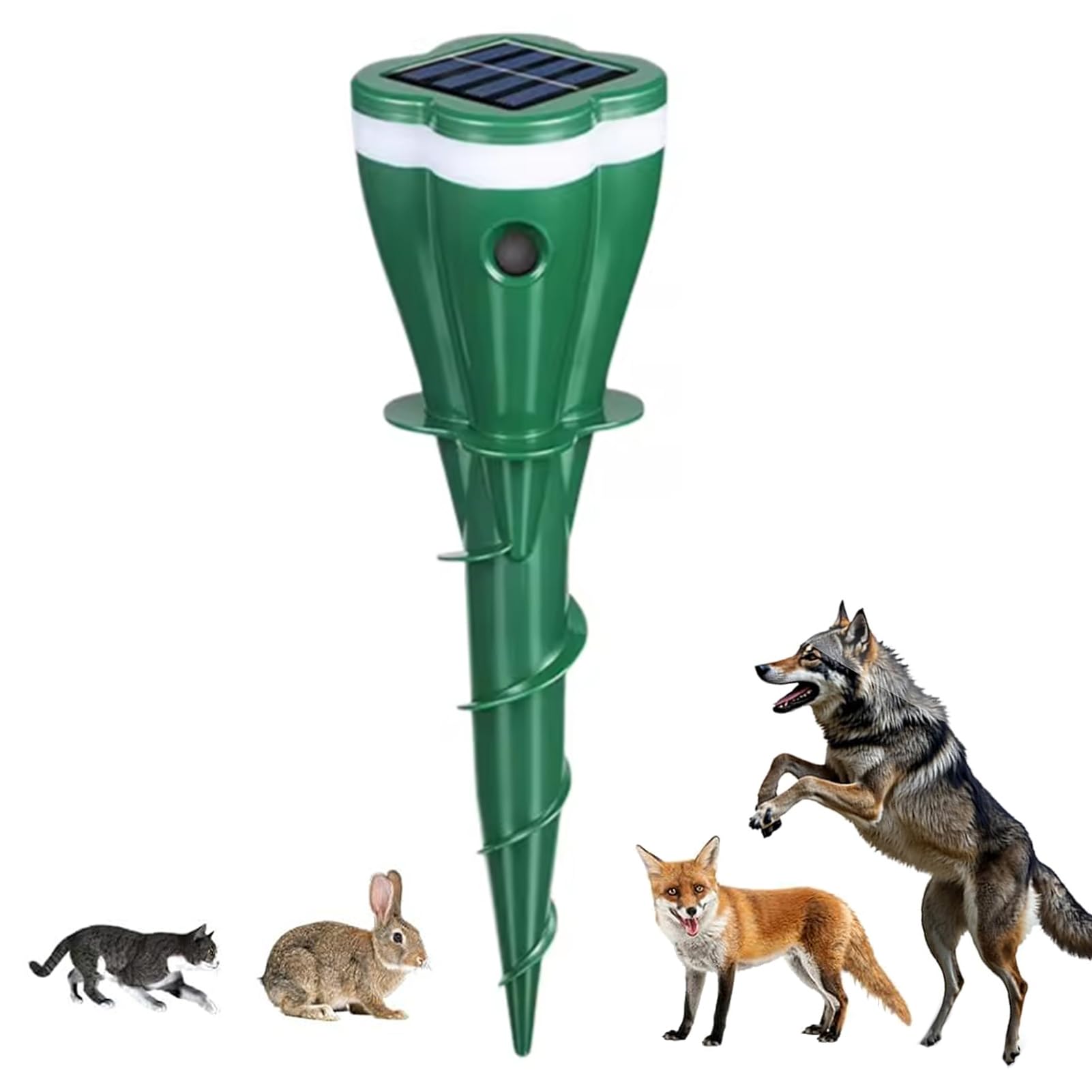 Solar Powered Waterproof Animal Repellent, 2026 Upgraded Solar Ultrasonic Animal Repeller Outdoor, Motion Activated Ultrasonic Pet Deterrent, Cat Repellent for Garden, Yard (1PC)