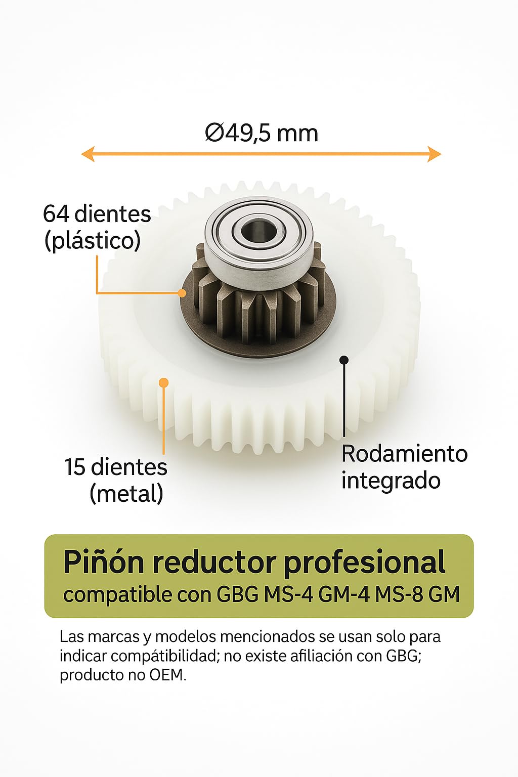 cubetasgastronorm – Piñon motore riduttore granizadora SPM ø495 mm – 9 gsn1019