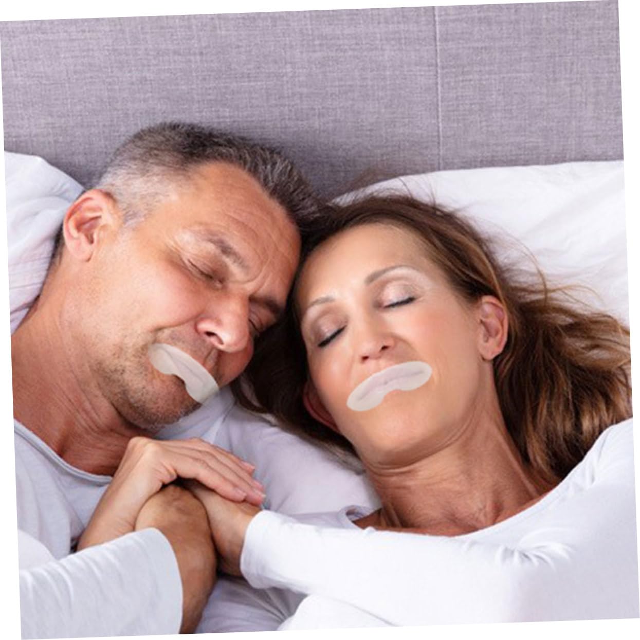 Cintas Para Dormir Antirronquidos De Tiras Adhesivas Para La Boca Y La Respiración Nasal Material Seguro Y Transpirable 90 Hojas*4
