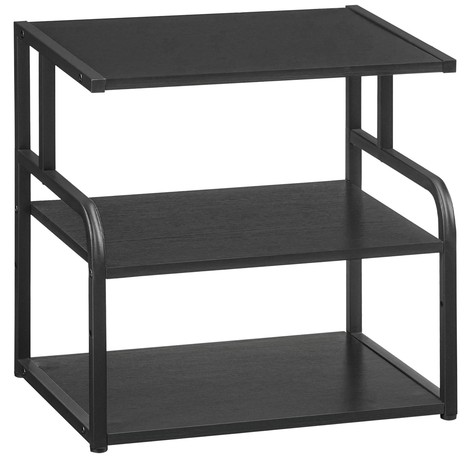 HOOBRO Supporto per Stampante a 3 Ripiani, Mensola da Scrivania, Supporto sotto Tavolo, Scaffale Portaoggetti con 1 Ripiano Regolabile, per Casa, Ufficio, Cucina, Soggiorno, Nero EBB06PS01