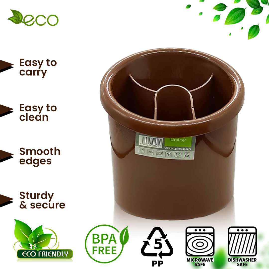 ECO Two Pieces Cutlery Utensil Drainer with 4 CompECO Two Pieces Cutlery Utensil Drainer with 4 Compartments - Image 4