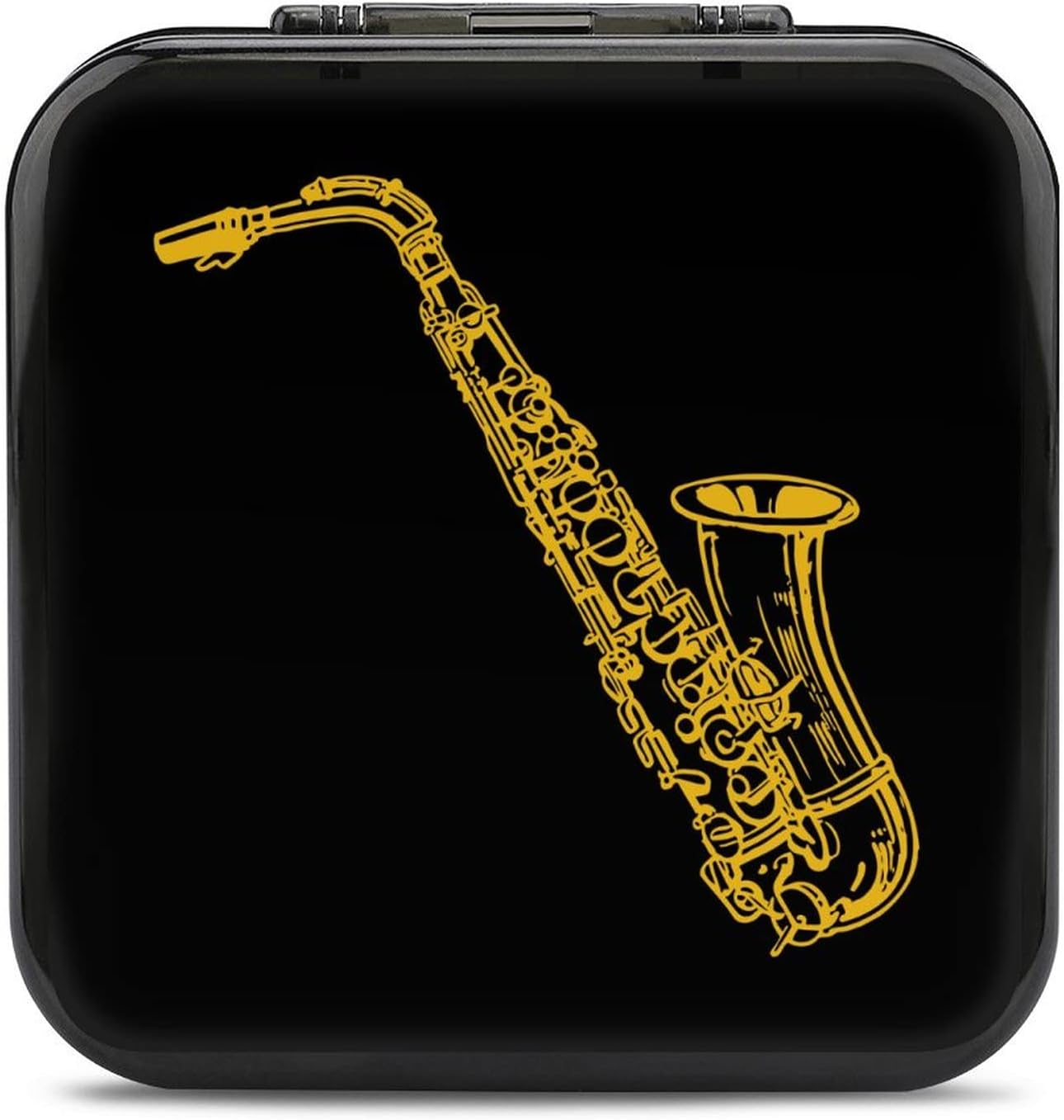 Saxophone Musical Instrument Game Storage Case Card Holder Compatible