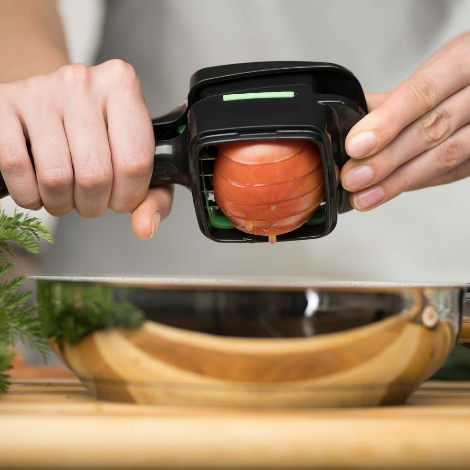 Genius Nicer Dicer Quick – krajalnica do warzyw, 5-częściowy zestaw, krajalnica do kostek, krajalnica do tarcz, krajarka ręczna, zielona