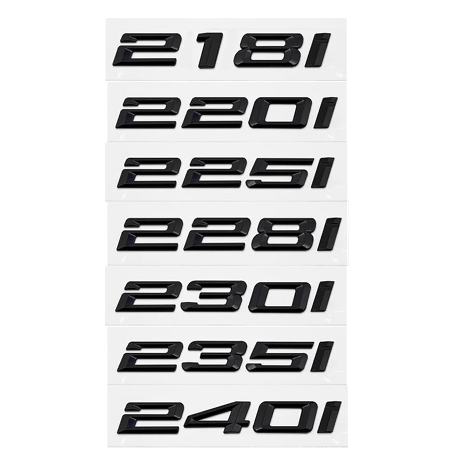 Nibott Gloss Black 3D Abs Car Trunk Letters Logo Decals Badge Emblem Sticker Fit For Bmw 2 Series 216I 218I 220I 225I 228I 230I 235I 240I F22 F23 F44(,230I)