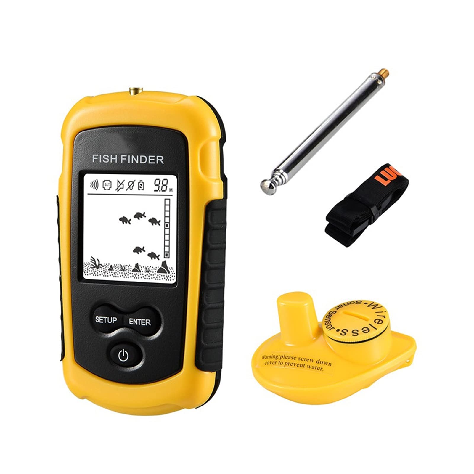 Buscador de Peces, Portátil Echo Sunder Sonar Profundidad Ocean River Wireless Fish Finder