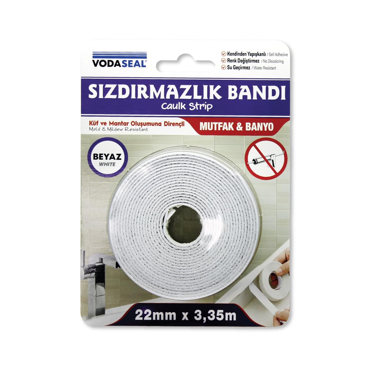 Vodaseal 53.01.006 22'li Sızdırmaz Bant, Beyaz