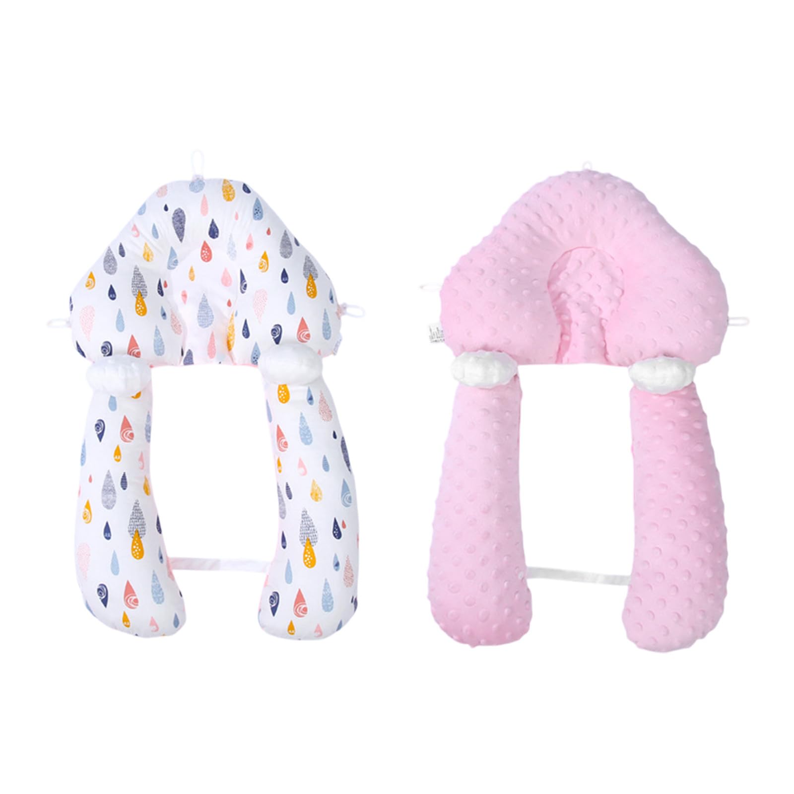 Baby Support Pillow Car Seat Belt Head Neck Support Cushion Soft H-Shaped Headrest Sleeping Pillow Adjustable Car Seat Strap Cover Pad Head Neck Relief Ergonomic Design