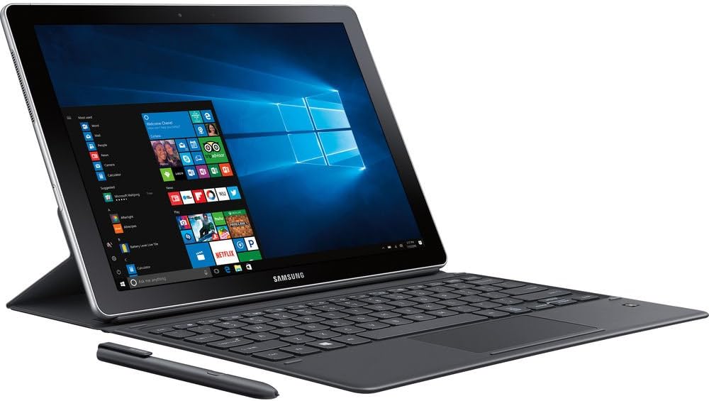 Samsung Galaxy Book 12” Windows 2-in-1 PC (Wi-Fi) Silver, 4GB RAM/128GB SSD, SM-W720NZKBXAR