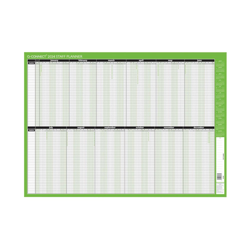 Q-Connect Staff Planner Unmounted 2024