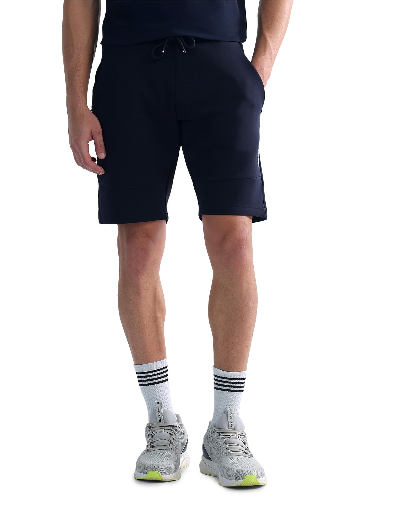 u.s. polo assn. USPA Active Sports Men's mid Rise Solid Active Shorts-picture-44