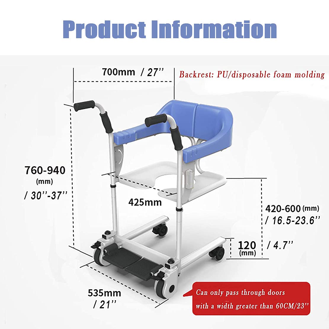 Patient Transfer Electric Lift Chair,Handicapped Elderly Bath Chair