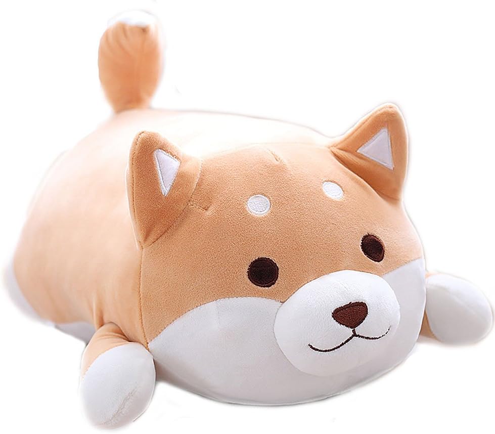 MISS TUTU Shiba Inu Dog Super Soft Plush Throw Pillow Lifelike Animal Pillows Plush Toy for Valentine's Gift, Bed,Sofa Chair