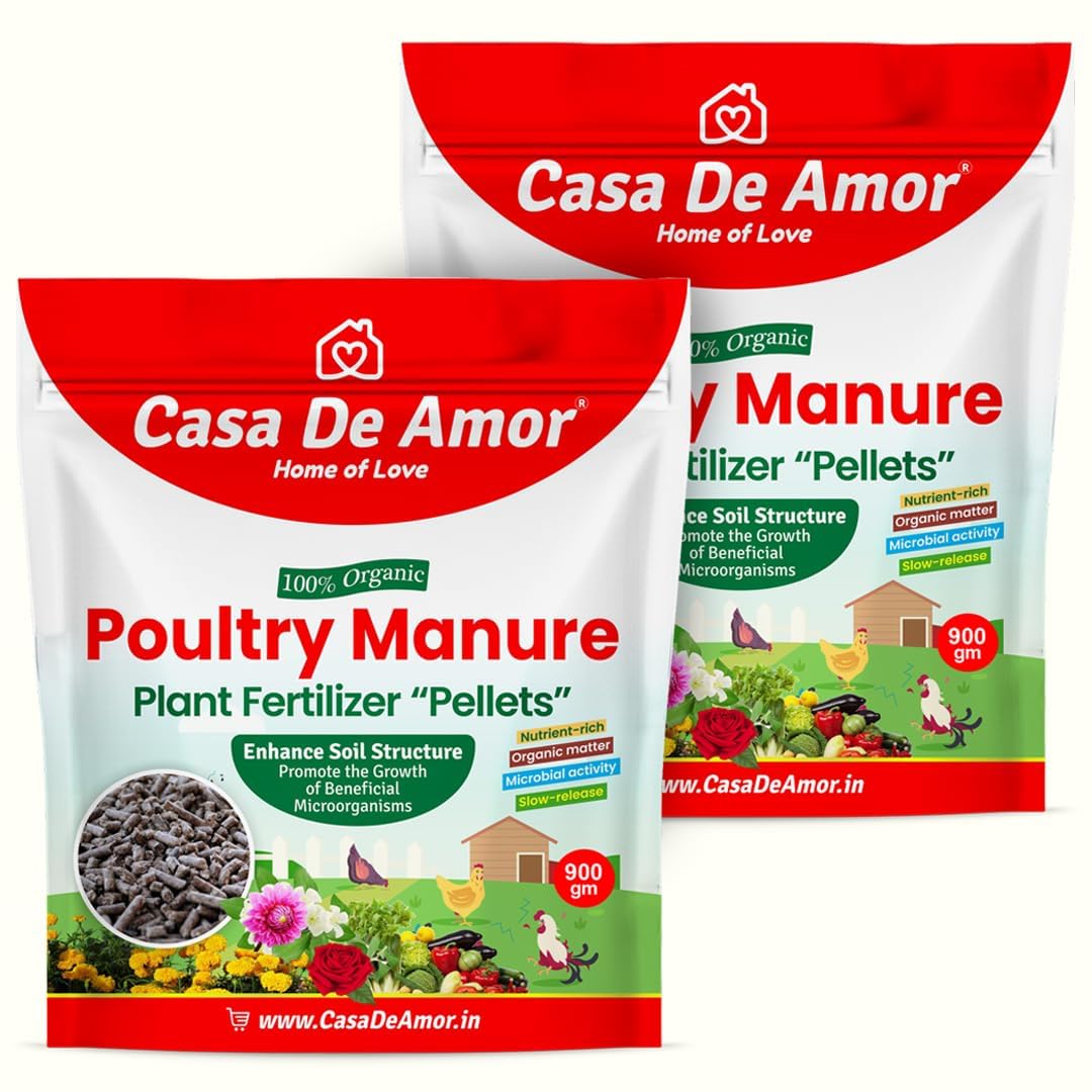 Casa De Amor Poultry Manure Organic Plant Food Pellets | Sustainable and Nutrient-rich Solution for Plants (900Gm (Pack of 2) (B0C8ZD8Q65) Amazon Price History, Amazon Price Tracker