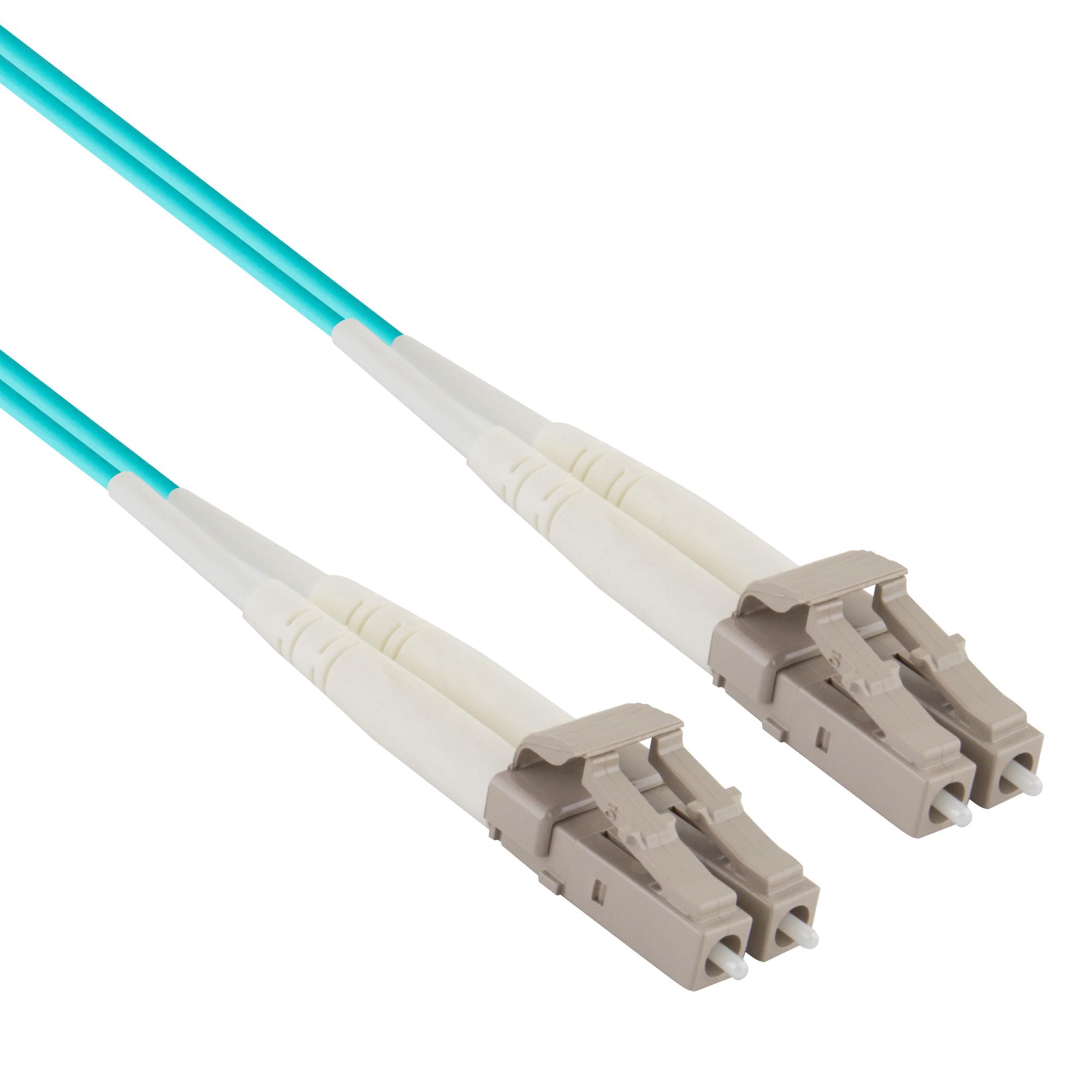 SeKi Câble à fibre optique Duplex LC/UPC vers LC/UPC mâle 30 m 50/125 μm OM3 Câble patch fibre optique LSZH, turquoise, multimode