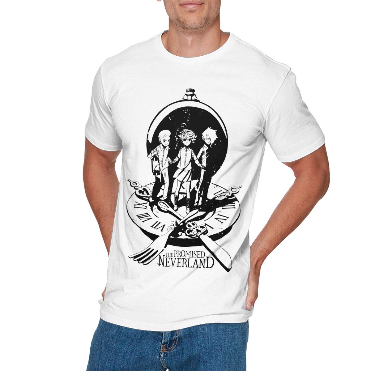Mens Funny The Promised Neverland T-Shirt White