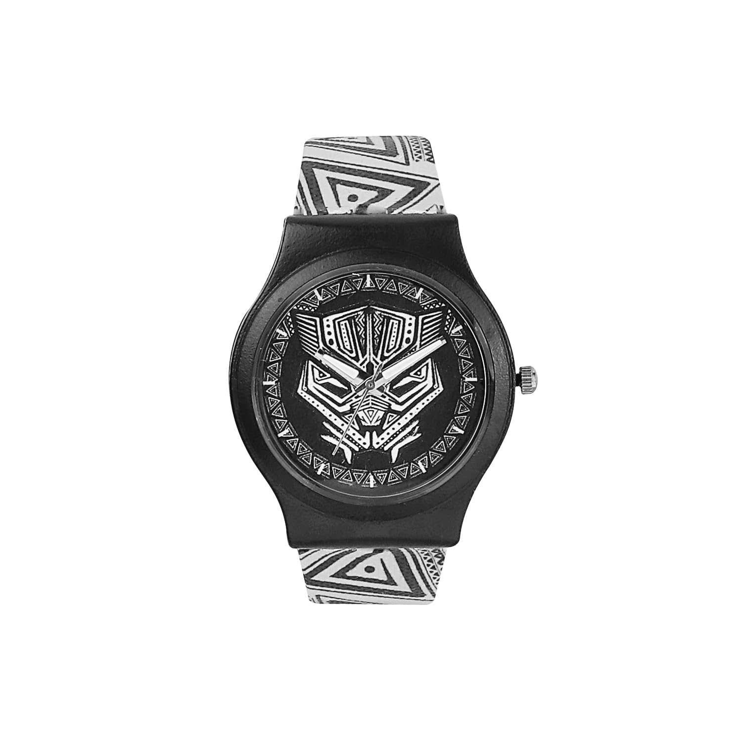 Marvel Black Panther Kids Wrist Watch – Round Analogue Cartoon Watch for Boys & Girls | Multicolor Dial & Strap | Avengers Superhero | Birthday Gift for Age 6-12 Years (Black)