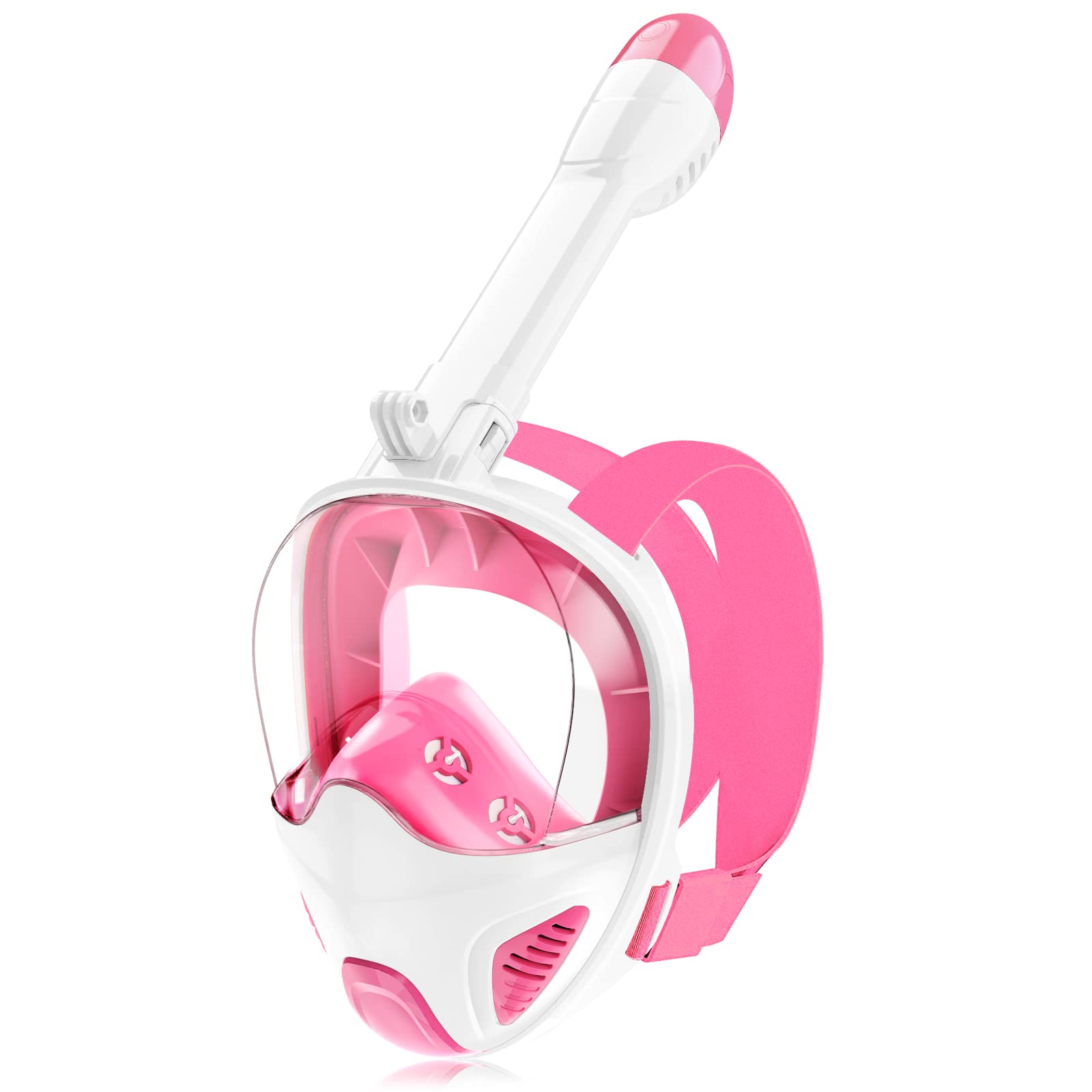 LITTLEJSY Snorkel Mask,Full Face Snorkel Mask for Adults Kids,Snorkeling Gear with Detachable Camera Mount,Panoramic 180° View,Anti-Fog Anti-Leak Snorkling Set for Man and Women