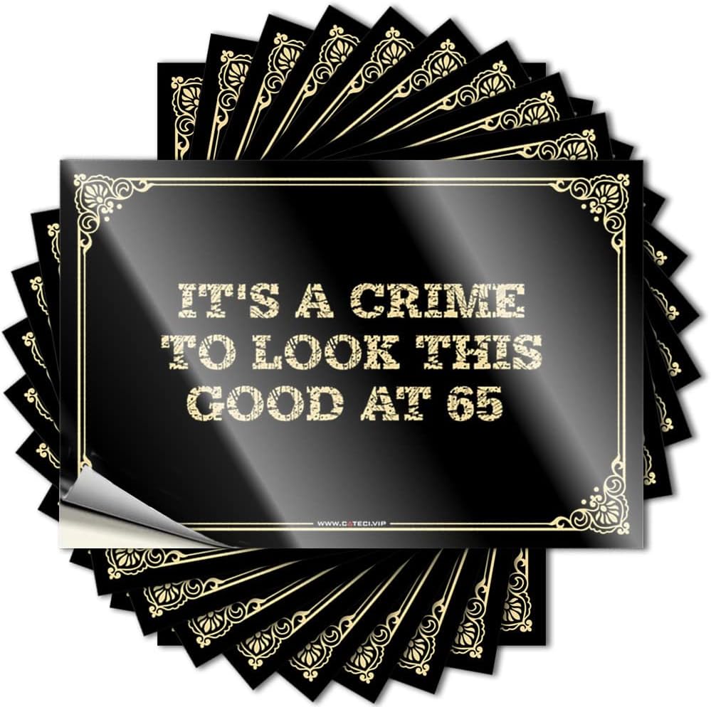 It's A Crime to Look This Good At 65 for Laptop for Woman Sticker Wall Art