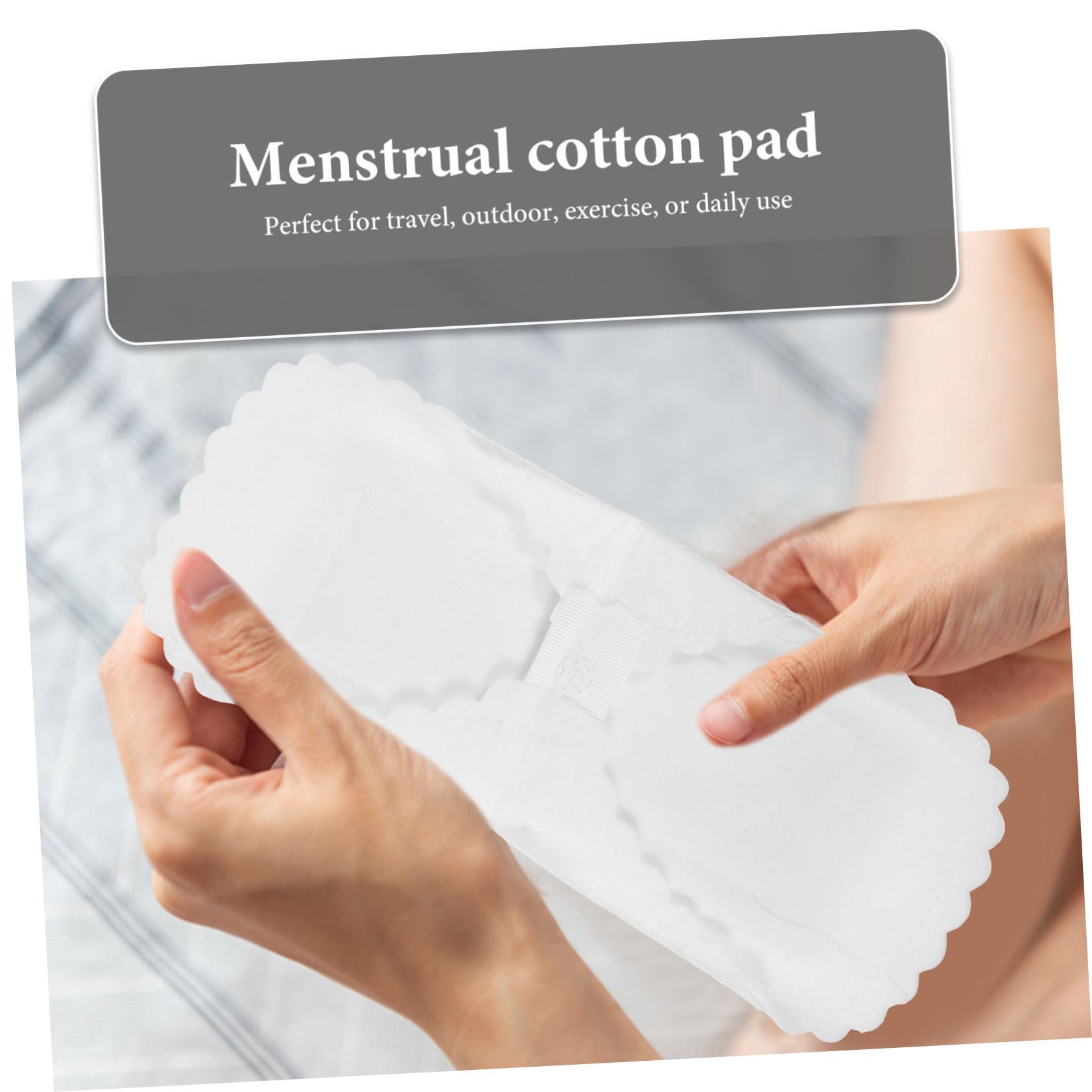 FRCOLOR Protector de Bragas Menstruales de Algodón Reutilizable para Uso Diario, 10 Piezas Tela de Algodón Lavable y Diseño Cómodo para Mujeres y Niñas