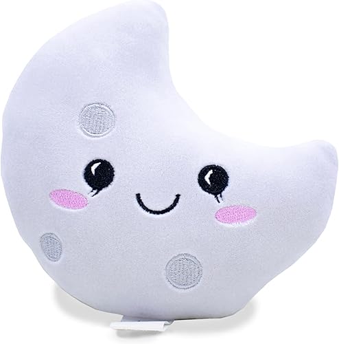 KINREX Peluche de luna gris - Juguete de estrella de peluche para niños - Medidas 6.5" - 16.5 cm.