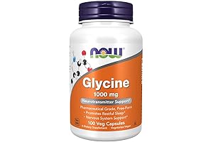 NOW Foods Glycine 1,000 mg Capsulas de Glicerina