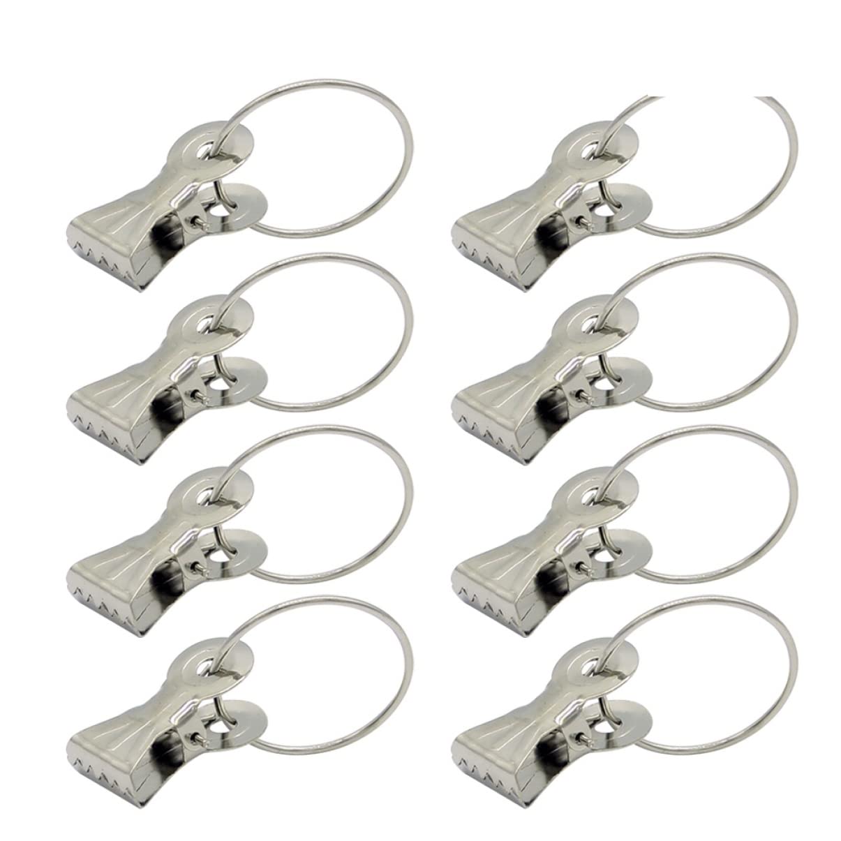 MAGICLULU 3 Sätze Gardinenclip Gardinenringe Mit Haken Clips Rostfreie Gardinenstange Vorhänge Vorhanghalter Gardinenring Mit Clip Vorhangverschluss Eisen Silver 20 Stück * 3