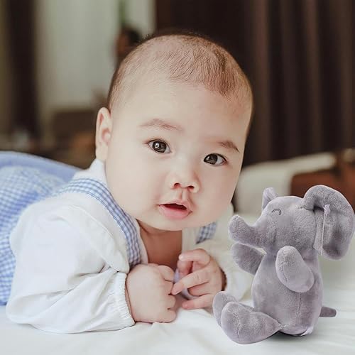 Miniatura 31 de Dimple Kaia Peek A Boo Elefante de juguete, animal de peluche interactivo con orejas móviles, animal de peluche musical para bebés y niños pequeños