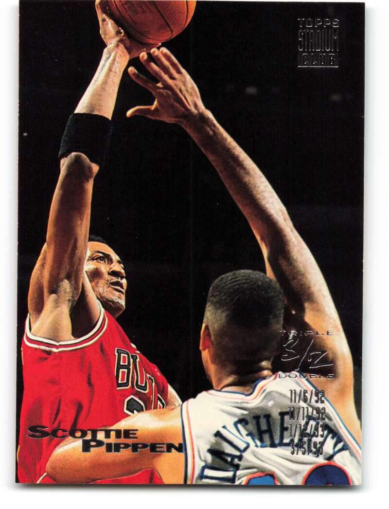 Amazon.com: 1993-94 Topps Stadium Club #103 Scottie Pippen TD NM-MT Chicago  Bulls Basketball : Collectibles & Fine Art