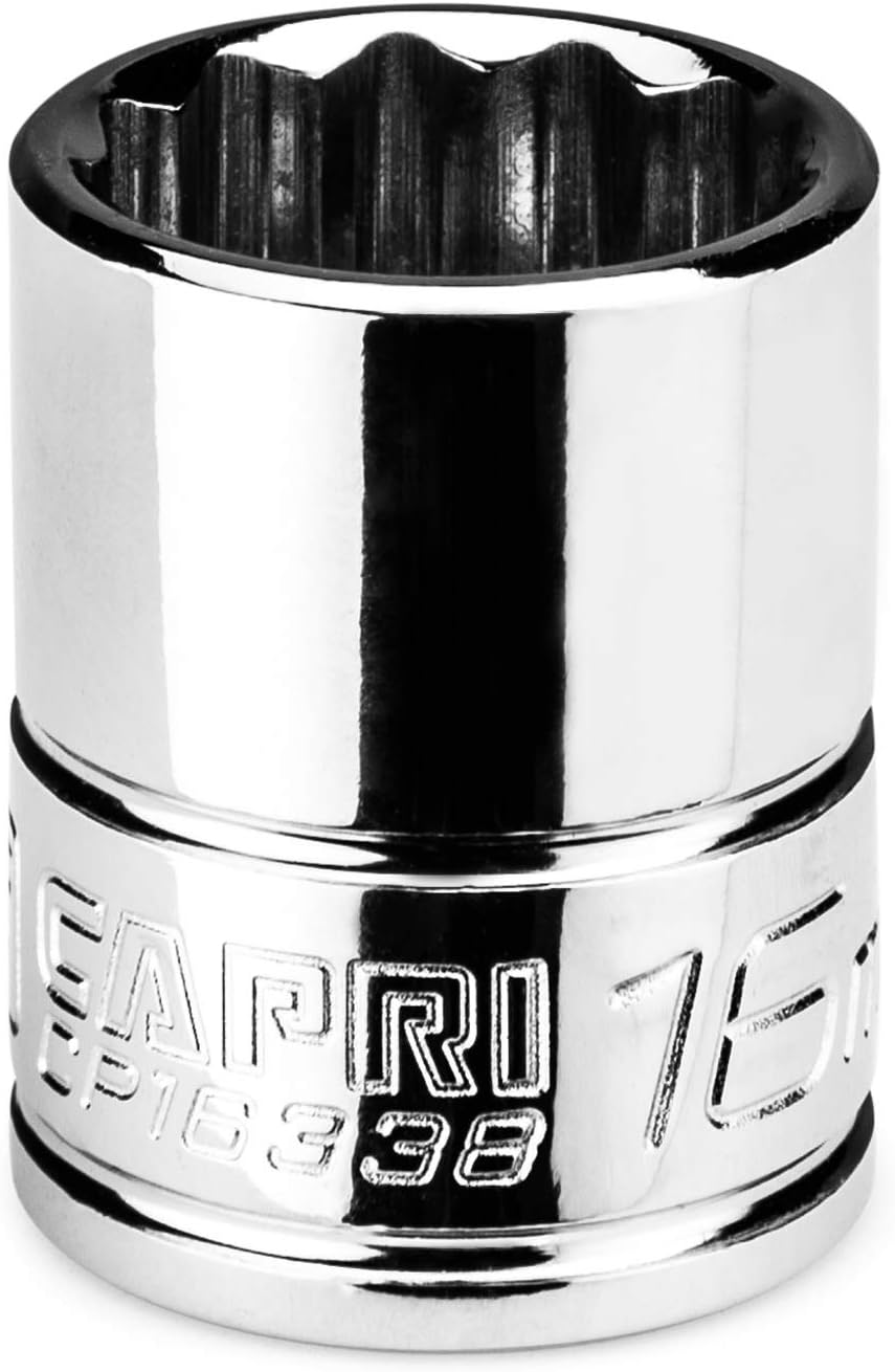 Capri Tools 8 mm Shallow Socket, 3/8 in. Drive, 12-point, Metric