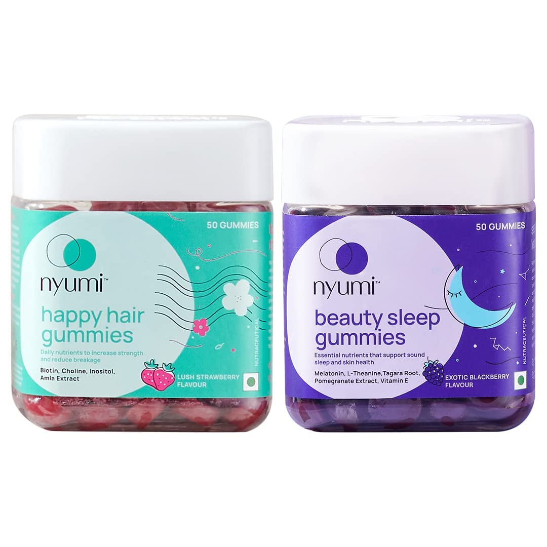 Nyumi Daily Essential Gummies | For Strong Hair, Deep & Uninterrupted Sleep | 30 Days Pack (100 Gummies) | With Biotin, Melatonin | Non-Habit forming, Clinically Proven & 100% Vegan (B0C2VKRMLC) Amazon Price History, Amazon Price Tracker