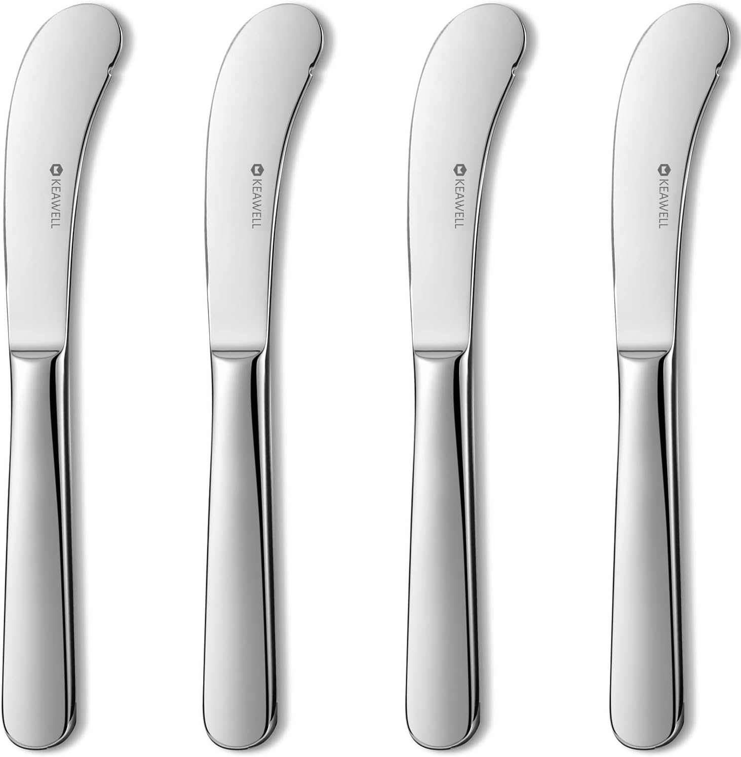 Premium 4-Piece 6.7" Louise Butter Knives, Stainless Steel, Dishwasher Safe