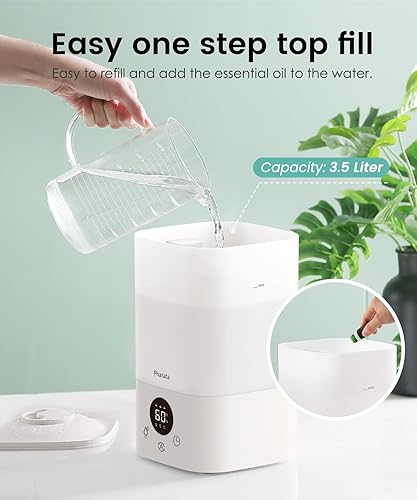 Miniatura 2 de Humidificadores inteligentes para dormitorio, habitación grande, 3.5L de llenado superior, humidificadores de aire de niebla fría para el hogar,
