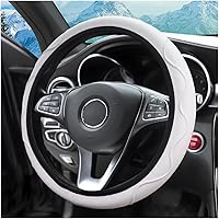 Vista 11 de Funda elástica para volante zipelo de 15 pulgadas, microfibra transpirable de seda de hielo, universal, antideslizante, para automóvil, cálida