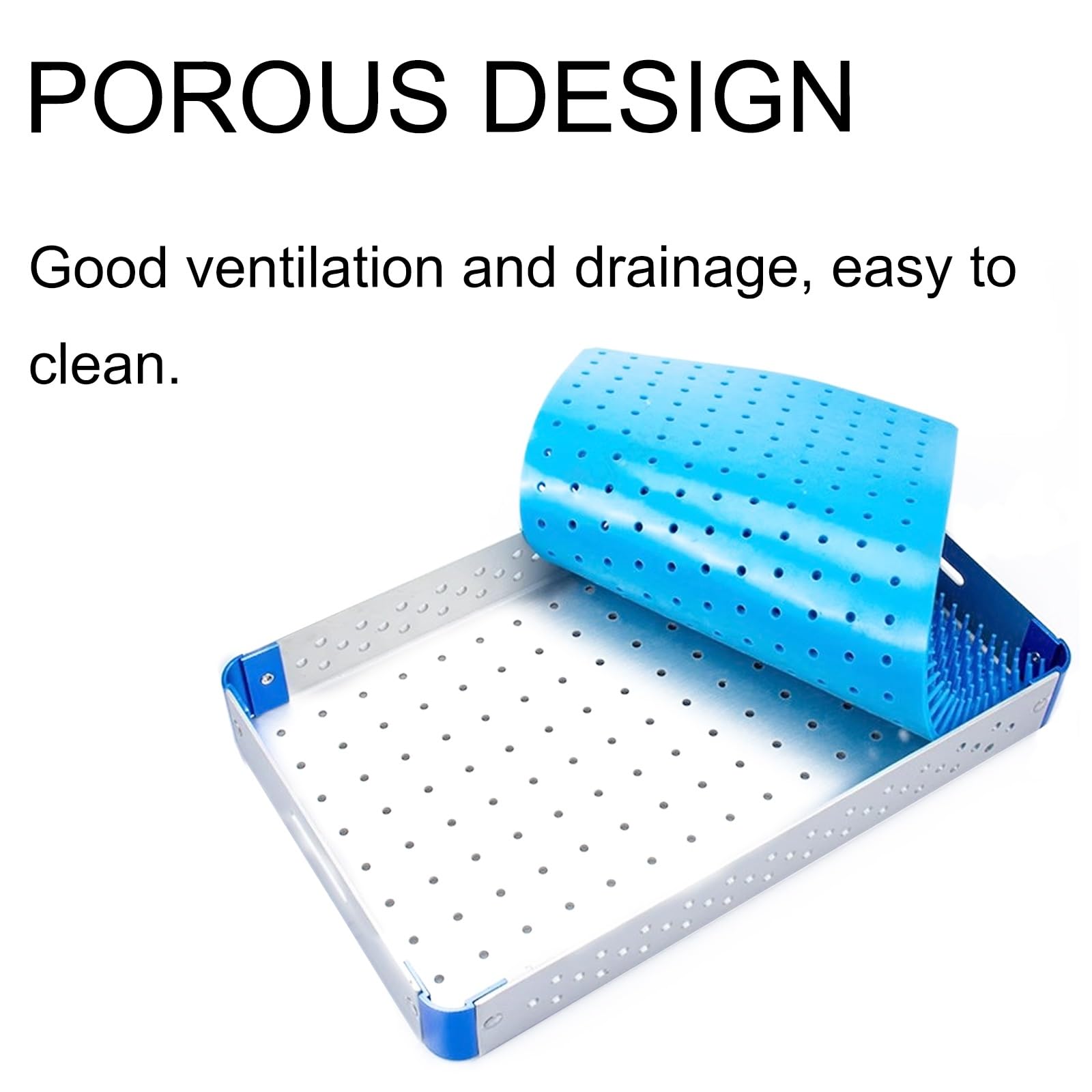 Caja De Esterilización Instrumentos Aleación Aluminio, Con Una Capa Almohadilla Silicona, Bandeja Quirúrgica Médica, Resistencia A Altas Temperaturas Y Presiones