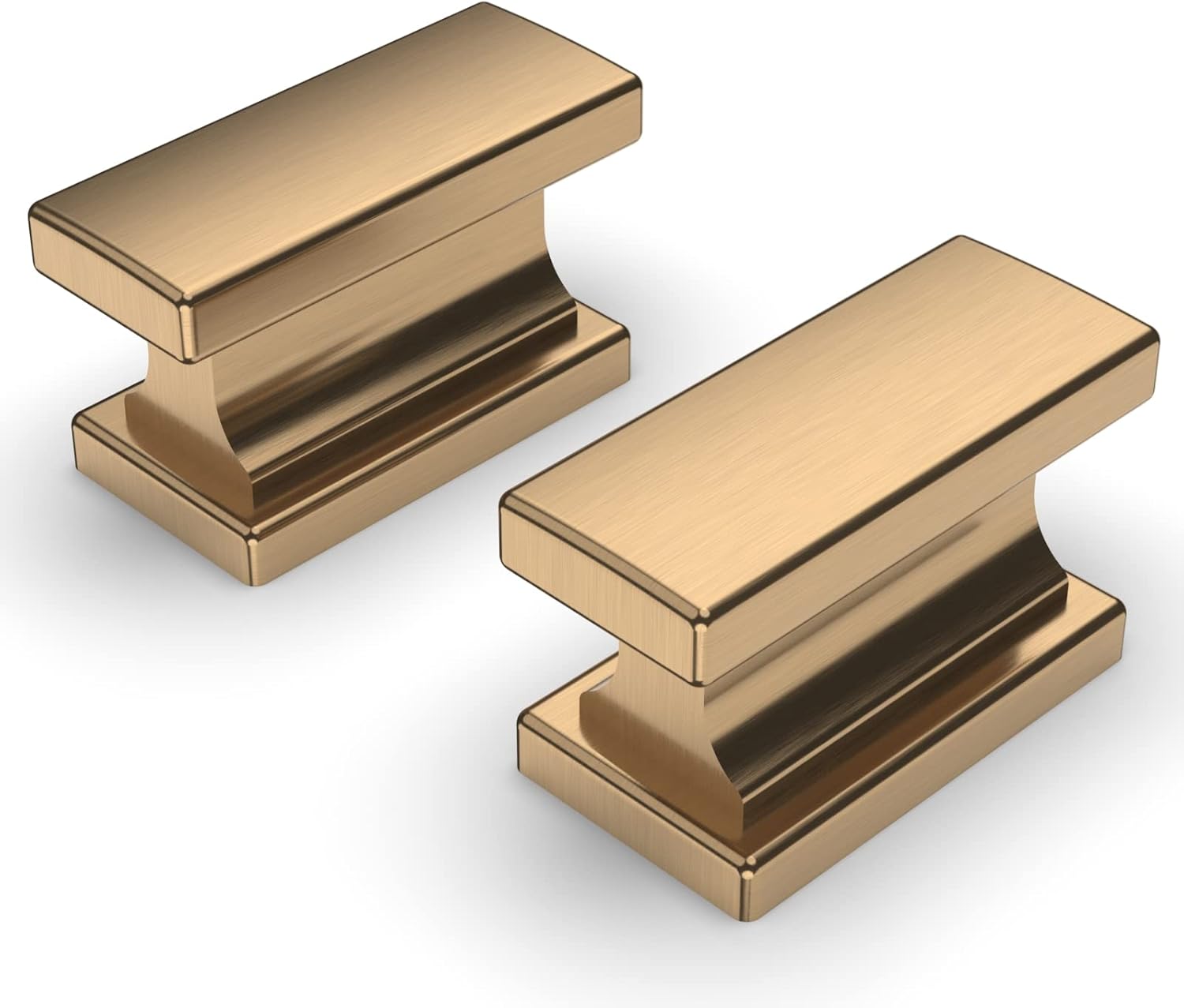 KNOKLOCK 10 Pack Kitchen Knob Champagne Bronze Square Dresser