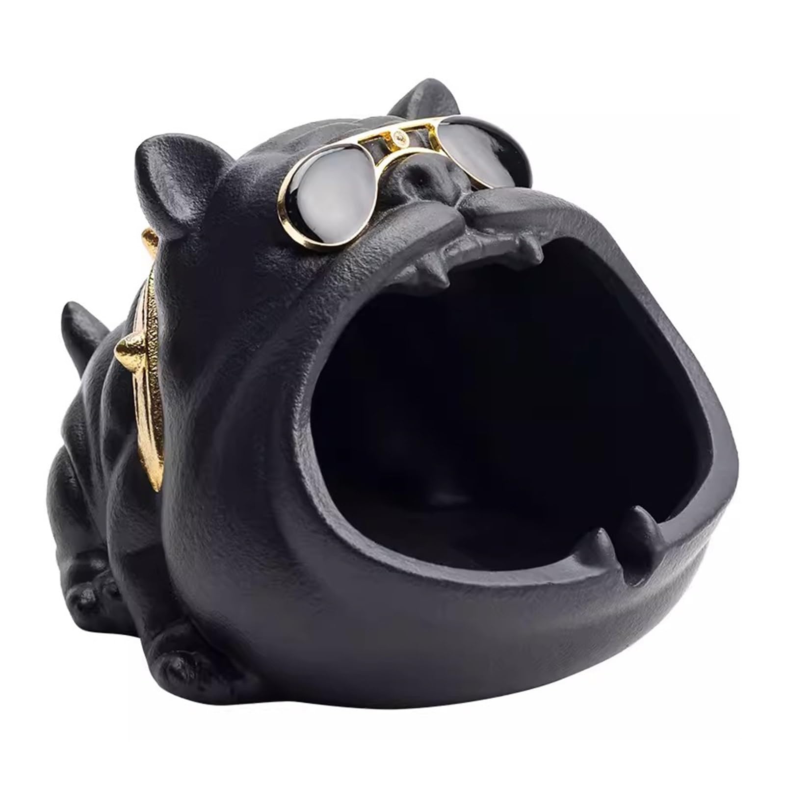 Wqqyu6hkf Black Indoor Decorative Ashtray Cigar Outdoor For Cigarettes Large Indoor Home Decoration For Desktop(Black)