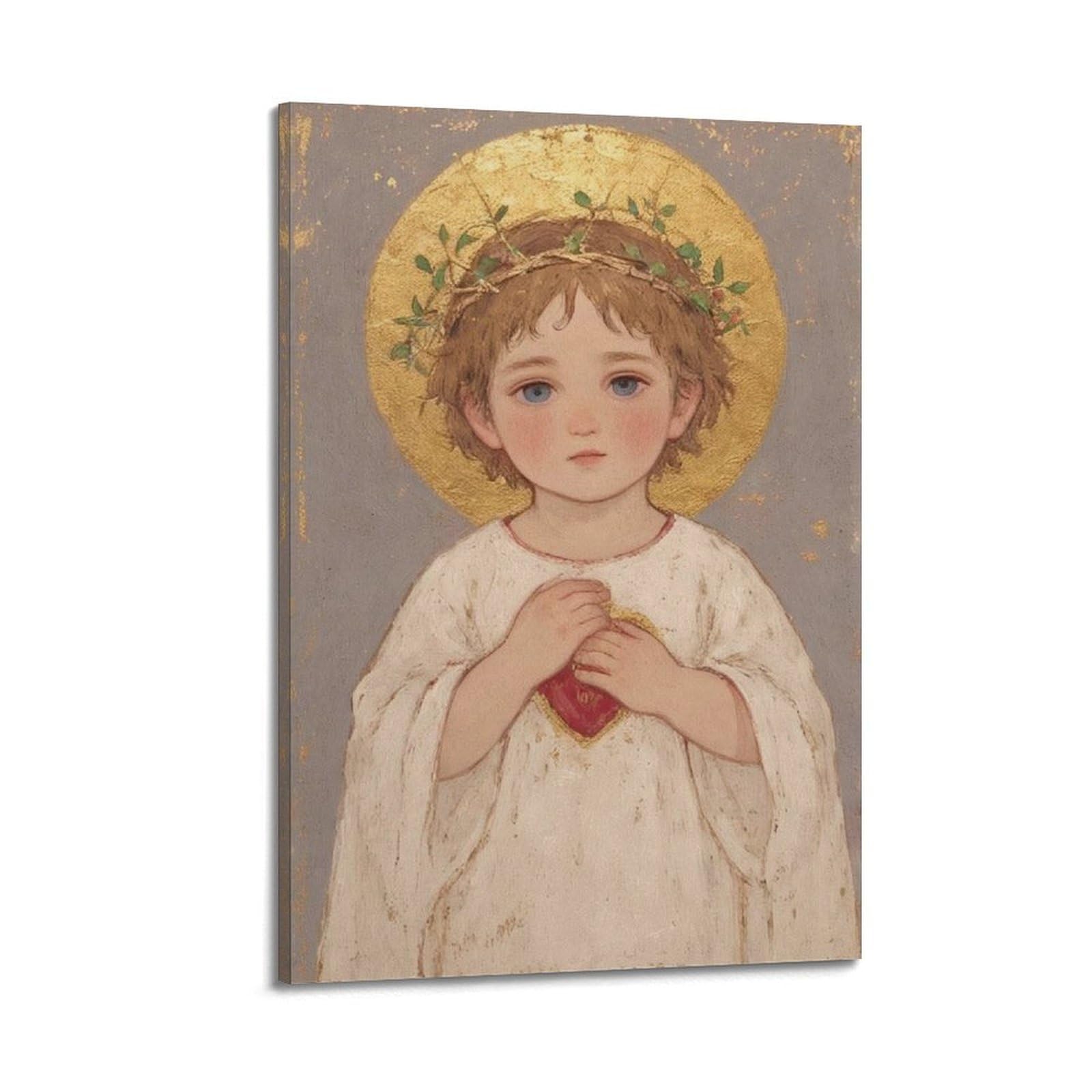 Toile enfant du Sacré-Cœur avec cadre : finissez-en avec les murs vides de votre chambre