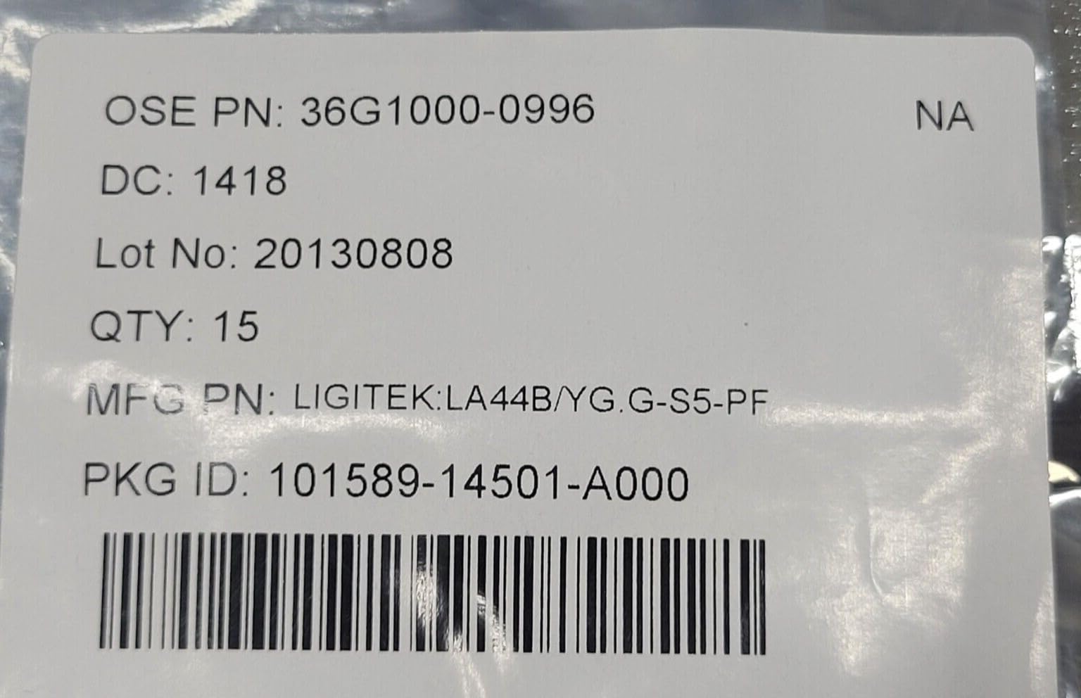 (1 PC) LA44B/YG.G-S5-PF LIGITEK LED Bi-Level Uni-Color Green 565nm 4-Pin