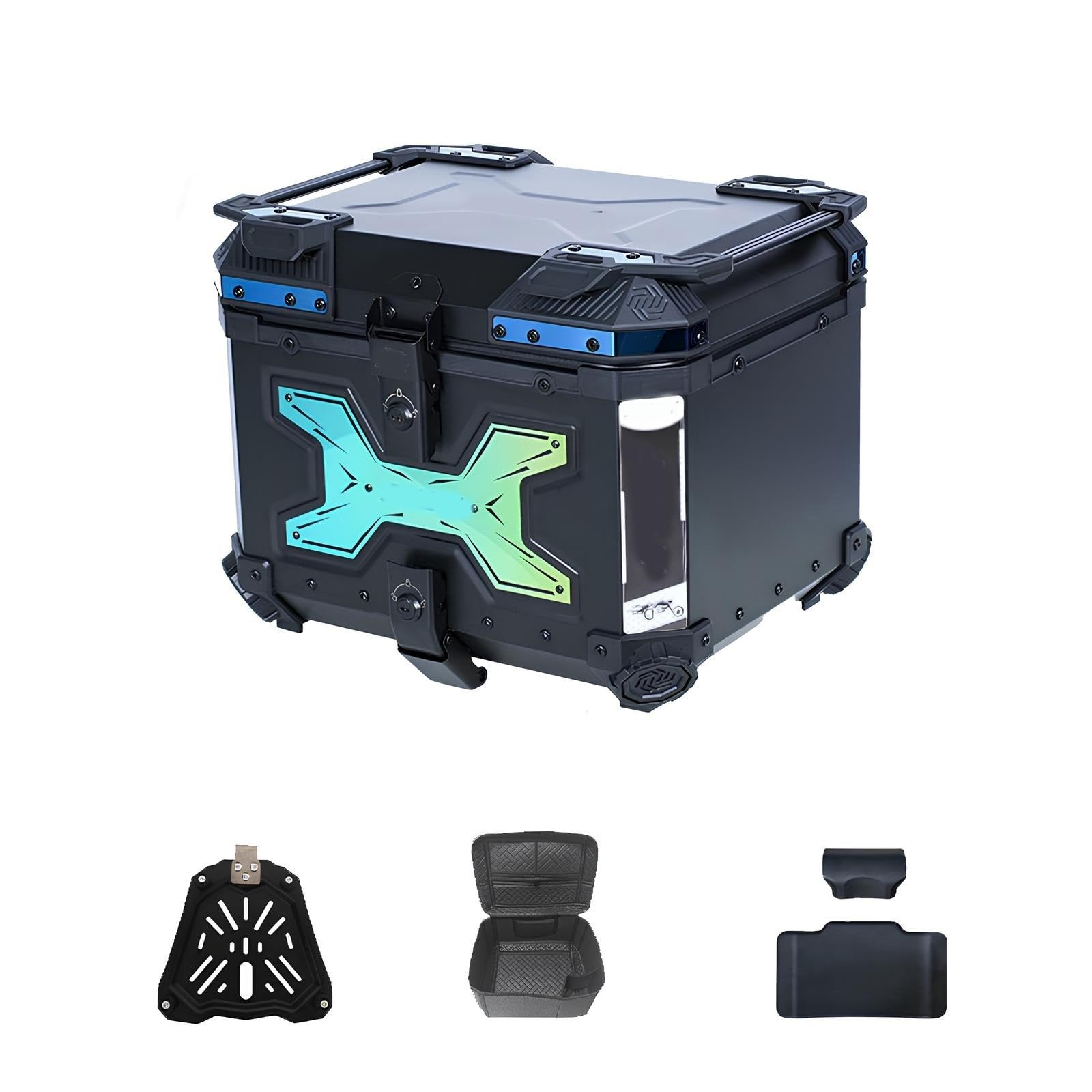 Top Case Aluminium 45L de Haute Qualité, Coffre Moto Renforcé et Sécurisé
