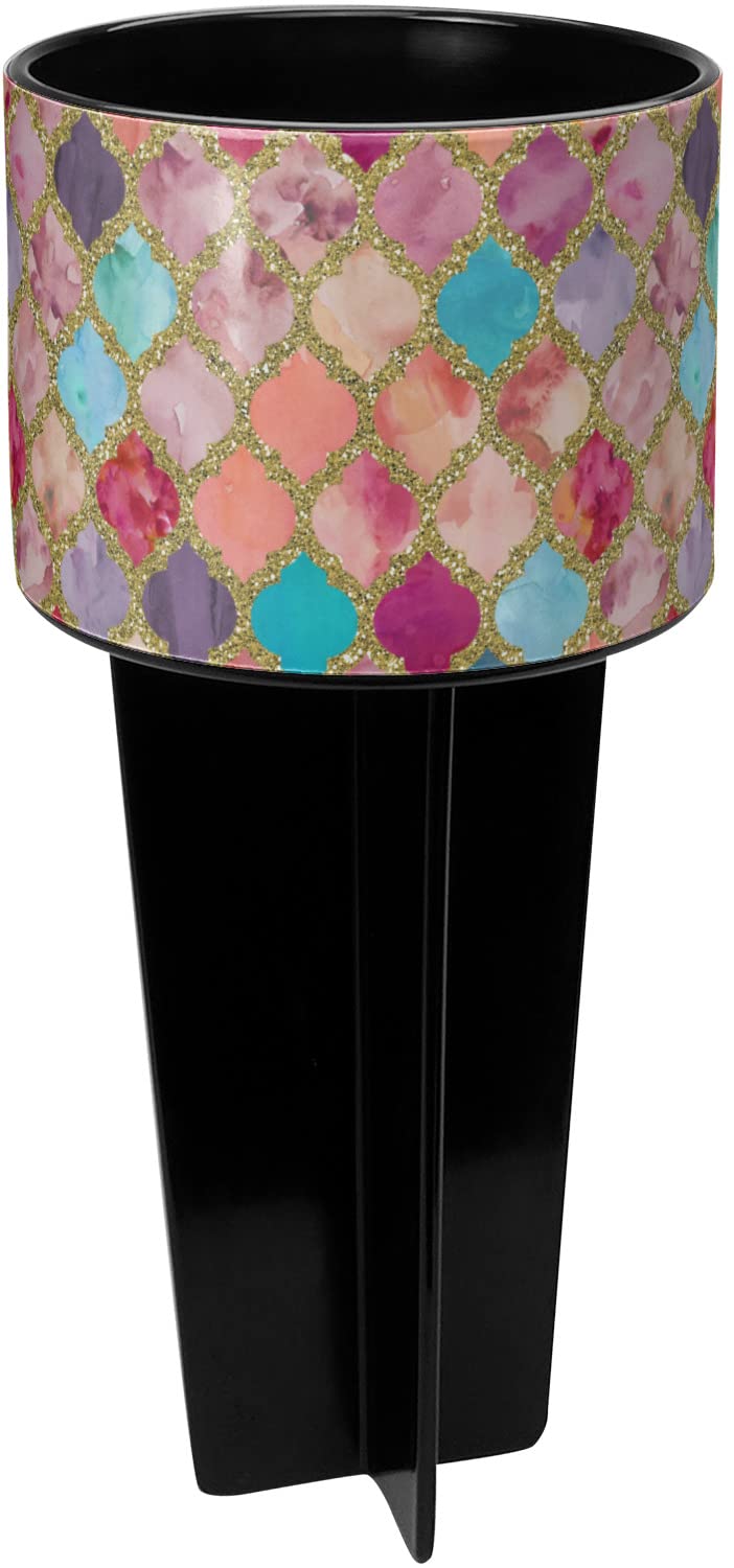 Glitter Moroccan Watercolor Black Beach Spiker Drink Holder