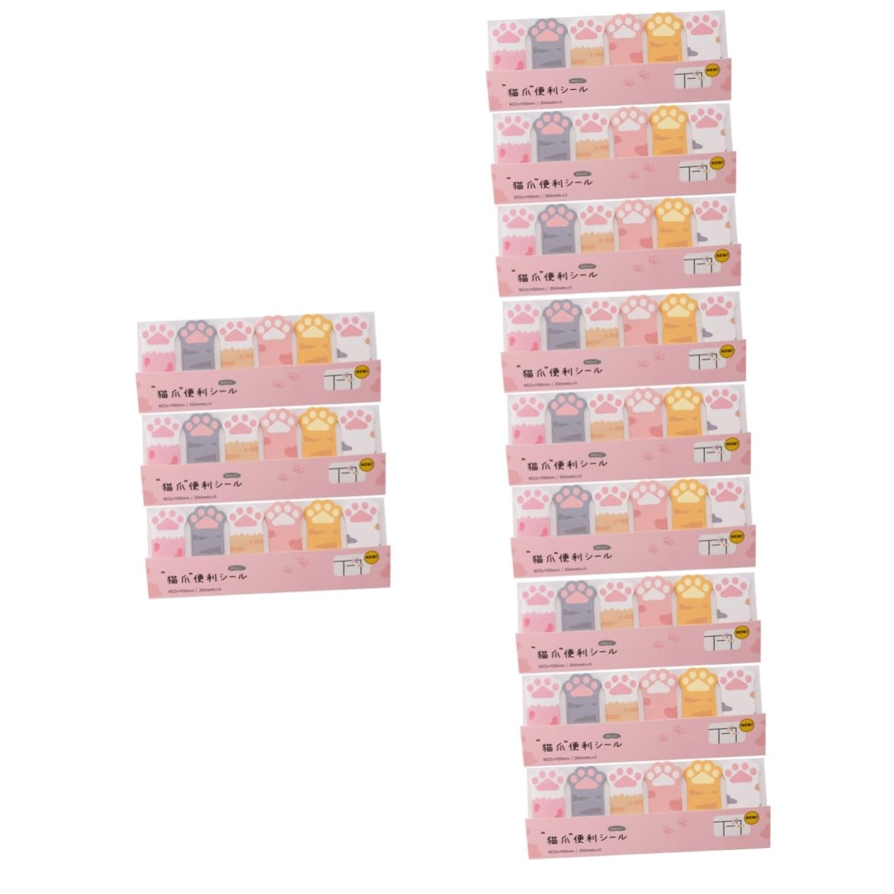 Lurrose 12stücke Katzenpfoten Haftnotizen Selbstklebende Memo Pads Dekorative Notizzettel Für Büro Und Studium Praktische Lesezeichen Und Erinnerungen