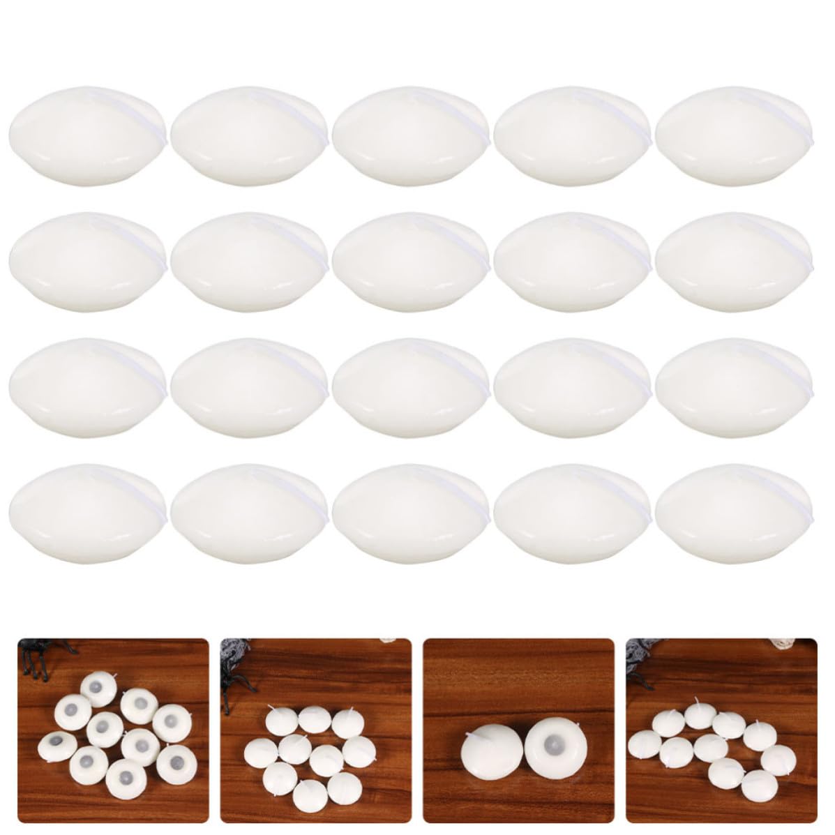 100 Piezas Velas Flotantes Velas de Fiesta Blanco Parafina Esféricas y Disco Flotan sobre Agua E Iluminan Celebraciones Festivas y Bodas