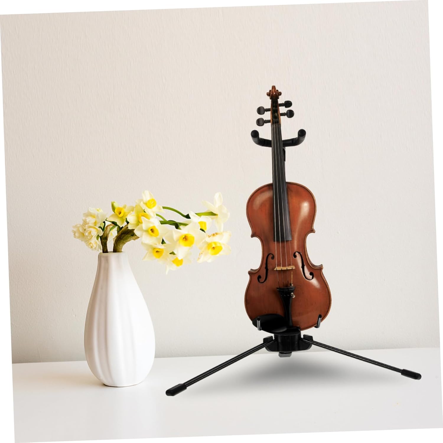 SHOWERORO Foldable Metal Aerophone Stand Adjustable Digital Wind Instrument Holder for Convenient Storage and Stability