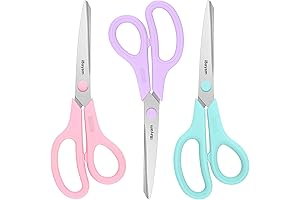Pink Scissors for School: iBayam Comfort-Grip Scissors for Kids