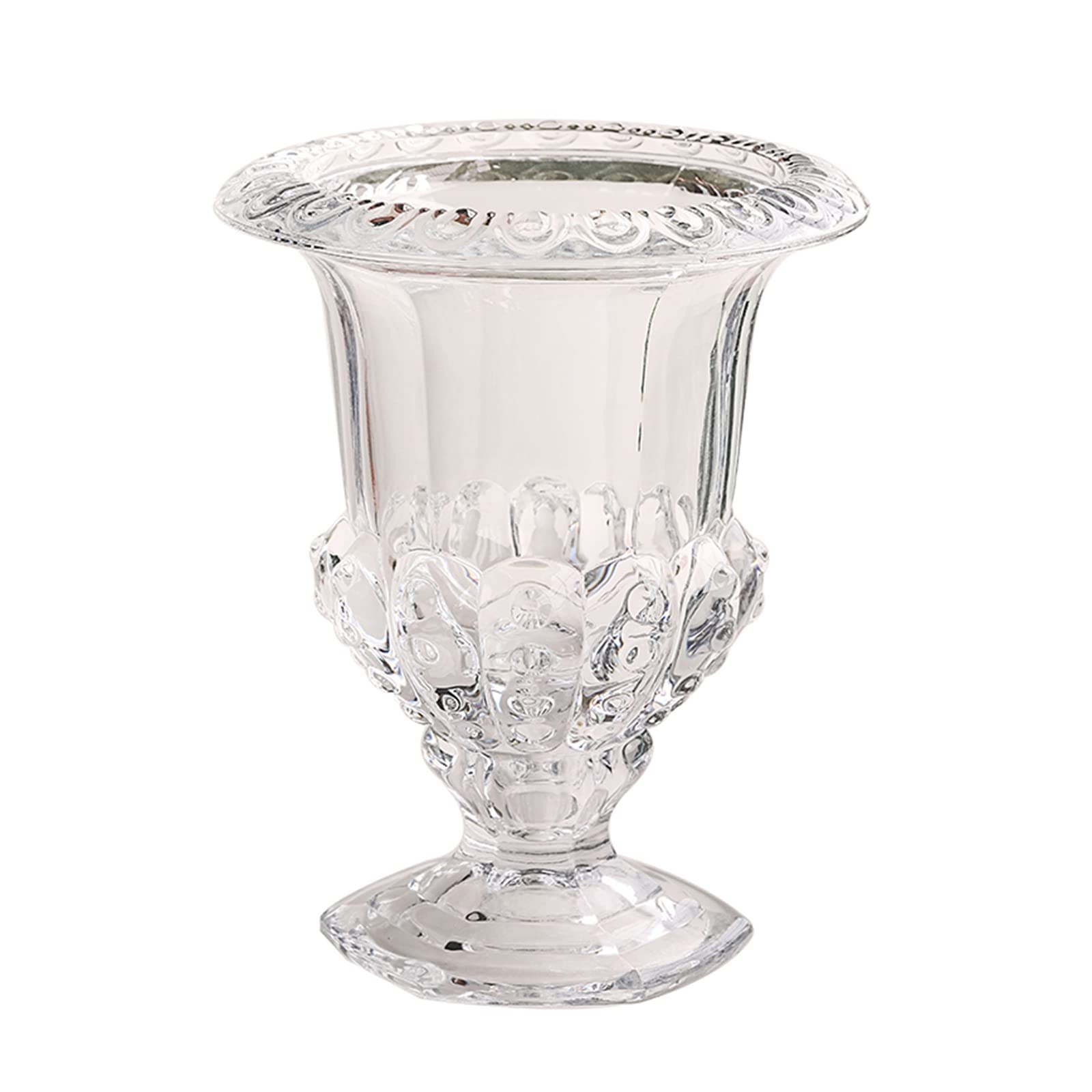 asdchZen Clear Glass Flower Vases, Elegant Wedding Decor Flower Vases 3 Sizes Vases For Centerpiece Table Decoration,For Living Room,Transparent-15 * 11.5CM