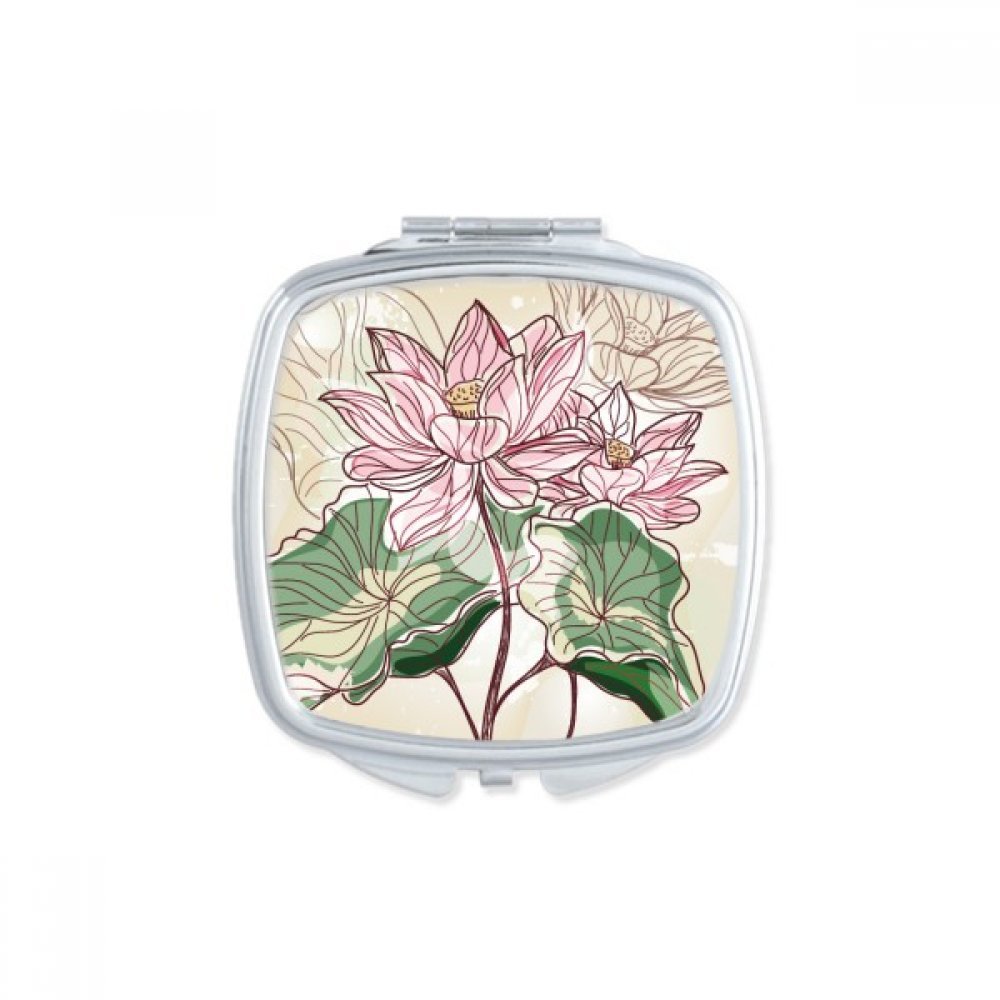 Miroir de maquillage compact carré pour retoucher son teint partout sans encombrement