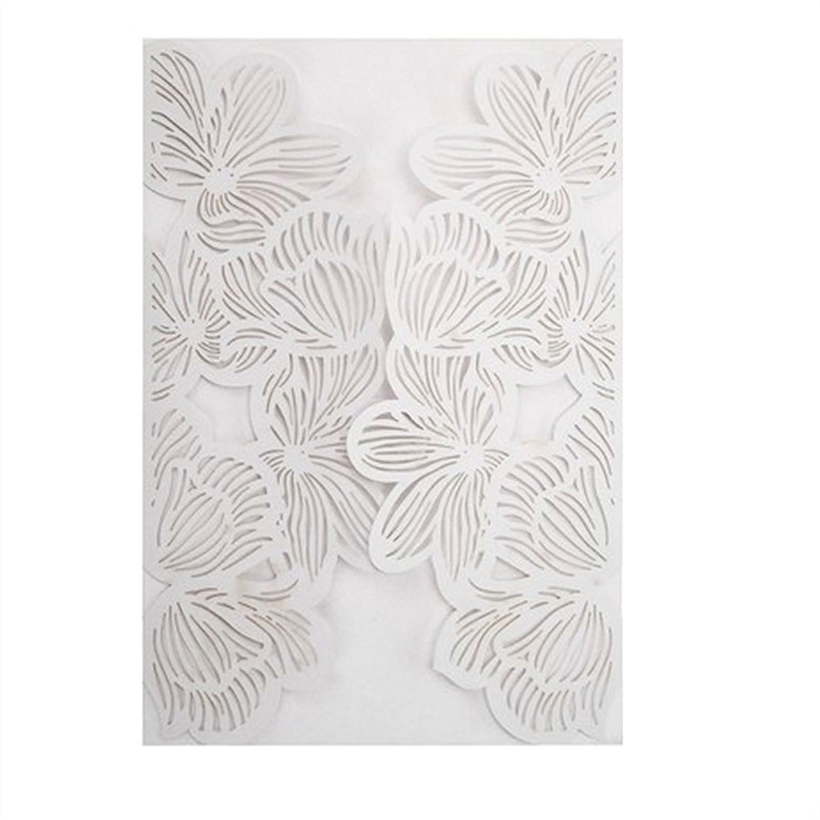 Einladungskarten für alle Anlässe, Blumen Hochzeitseinladungskarte mit Umschlägen, Mehrfarbig, 10er- oder 20er-Pack(White,20pcs)